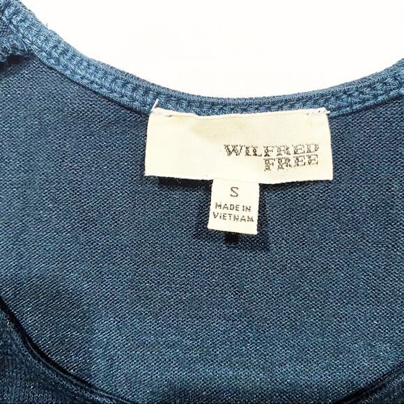 Aritzia Wilfred Free Split Hem Tank Top sz Small Teal - Picture 8 of 8